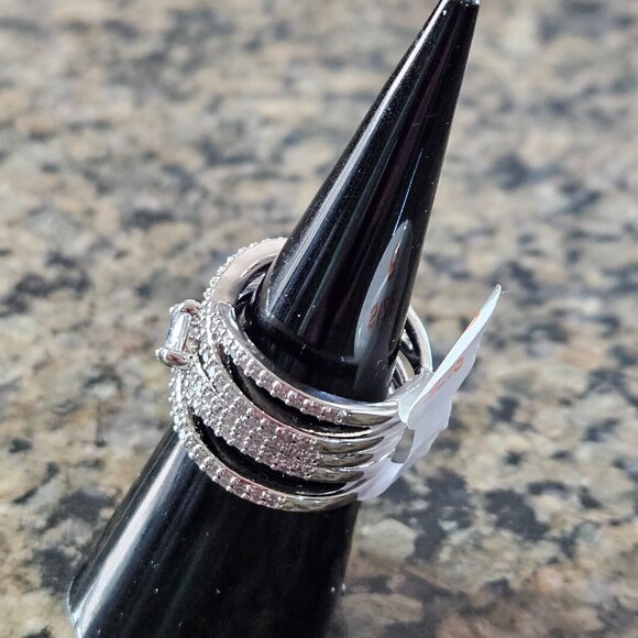 Bomb Party RBP7185 "She's Fire and Ice" Diamond Cubic Zirconia Sz 6 - Picture 4 of 4